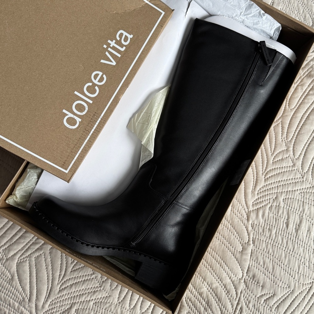 New Dolce Vita Extra Wide Calf Leather Boot Size 10.5